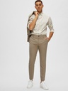 SlhSlim Neil Chk Trs Noos - Oatmeal - Selected Homme