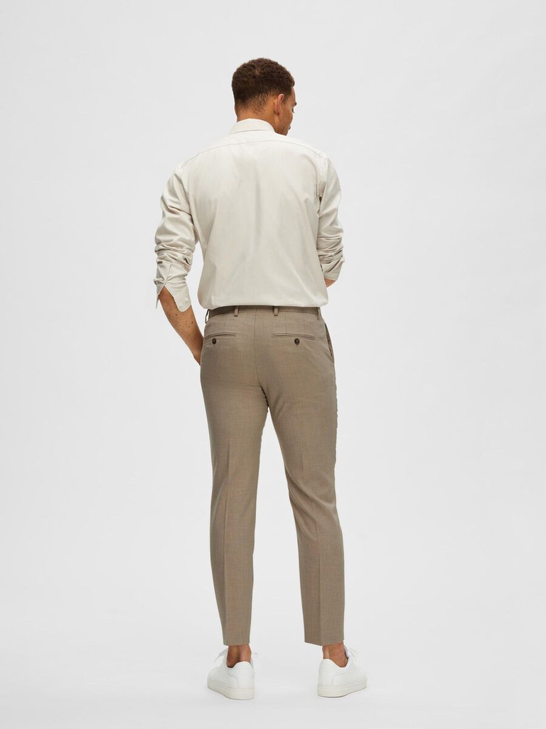 SlhSlim Neil Chk Trs Noos - Oatmeal - Selected Homme