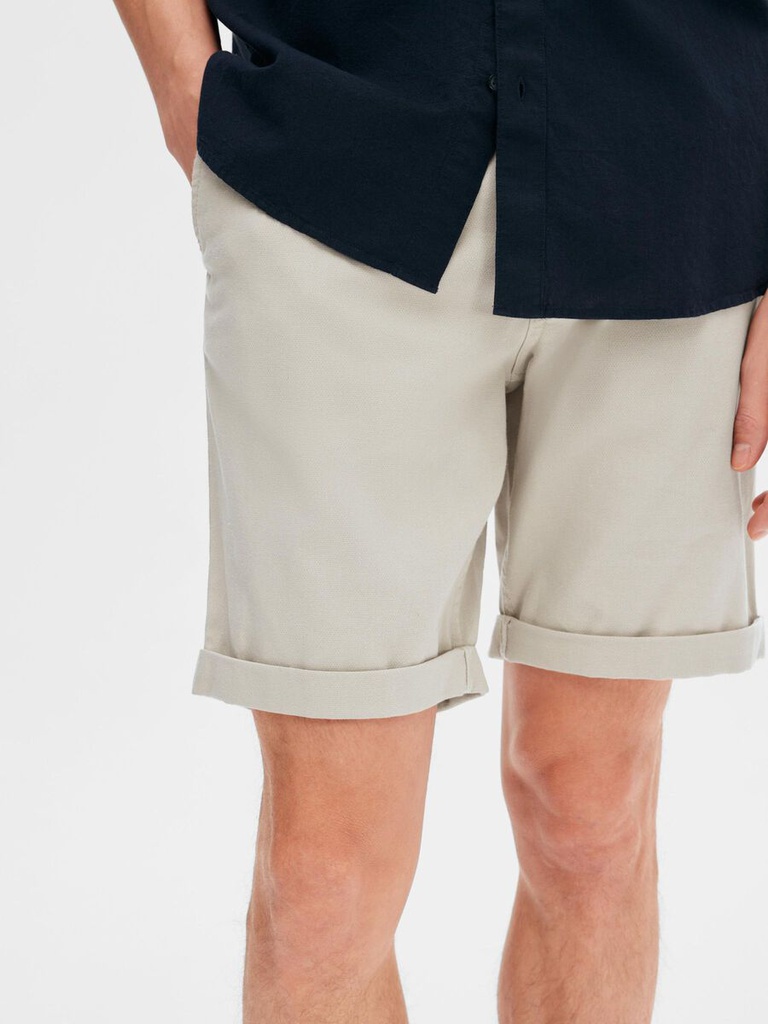 Bermuda Slhregular-Miles Sun Shorts Oatmeal - Selected Homme