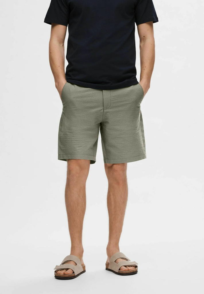 Bermuda Slhregular-Karl Seersucker Shorts Kalamata - Selected Homme