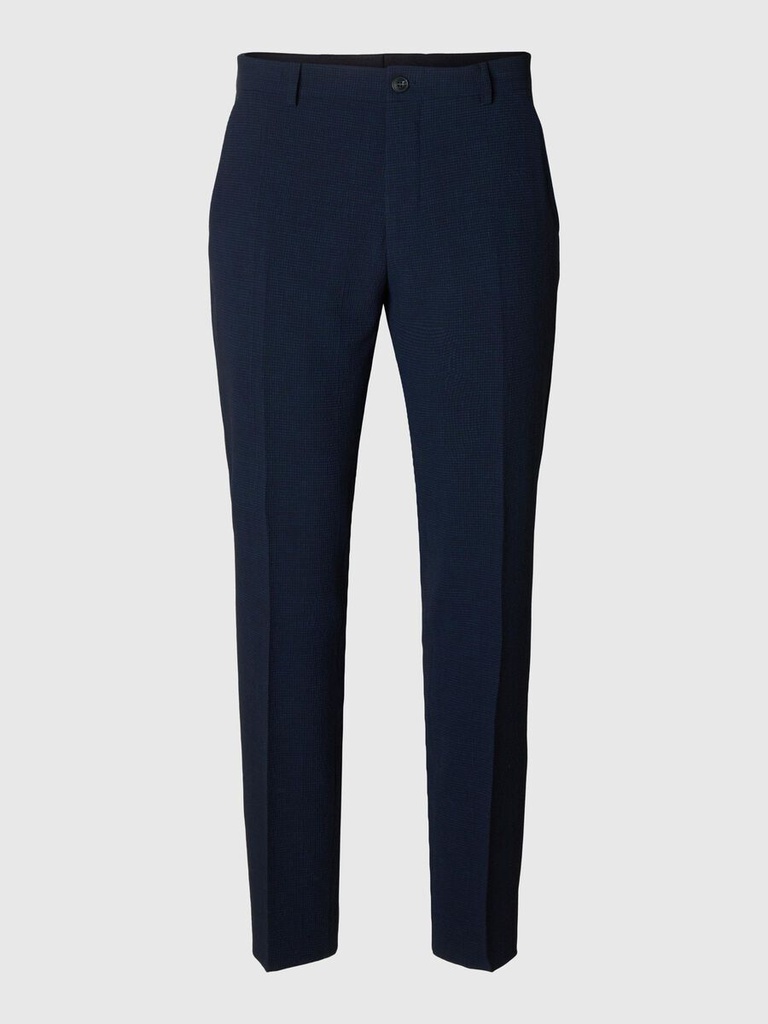 Slhslim Jose Seersucker Trs Flex - Pantalón Traje Dark Navy - Selected Homme