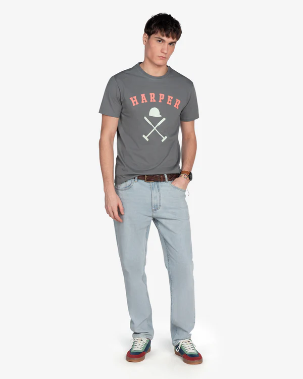 Camiseta New England Gray Anthracite - Harper &amp; Neyer