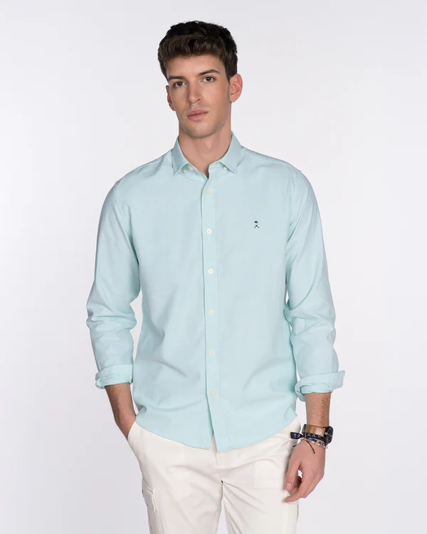 Camisa Oxford Color Turquoise - Harper &amp; Neyer
