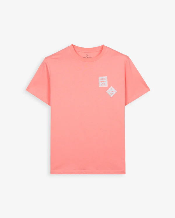 Camiseta Shark Alert Light Coral - Harper &amp; Neyer