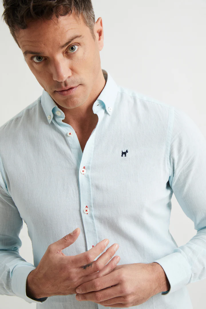 Camisa Lino Turquesa - Williot