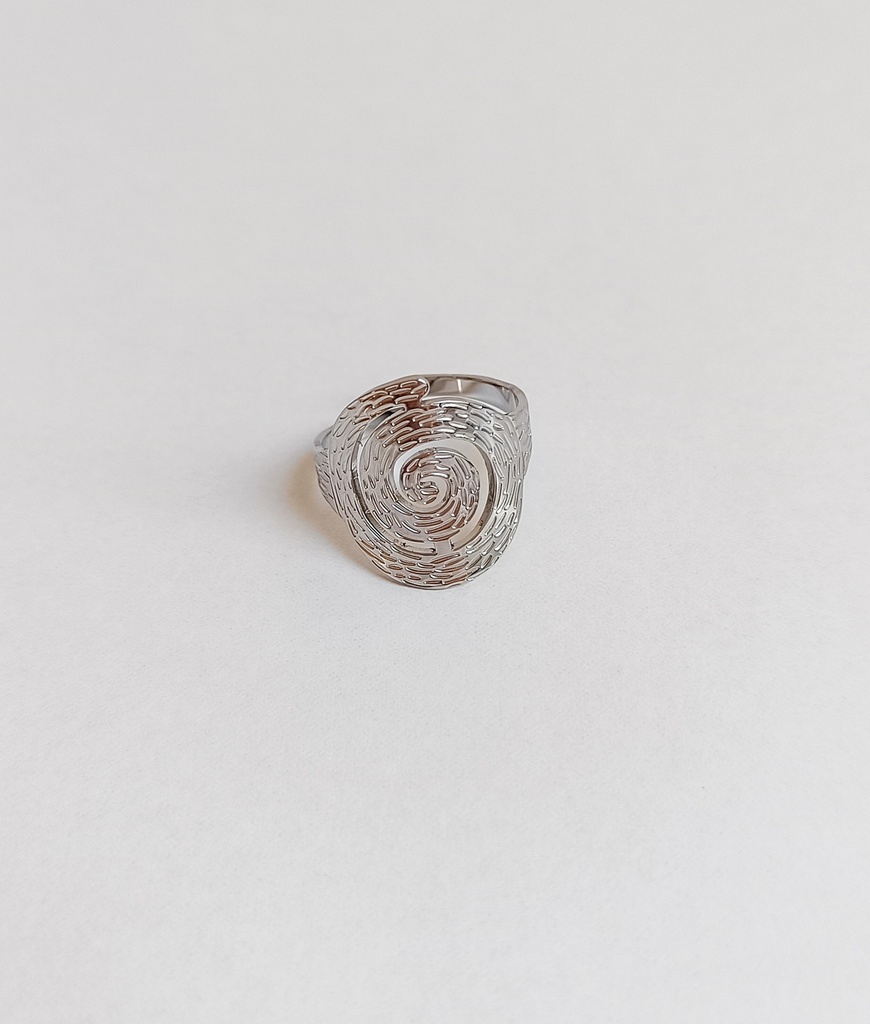 Anillo Spiral Texture (Plateado)