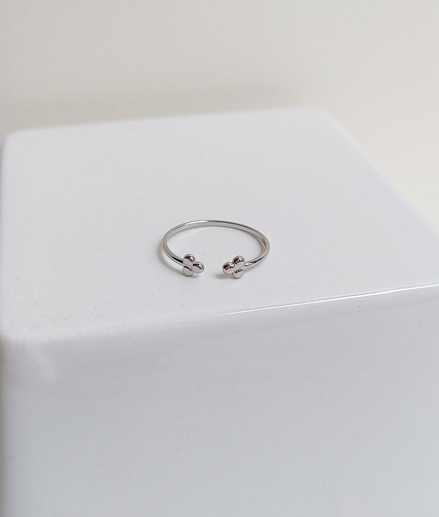 Anillo Trébol (Plateado)
