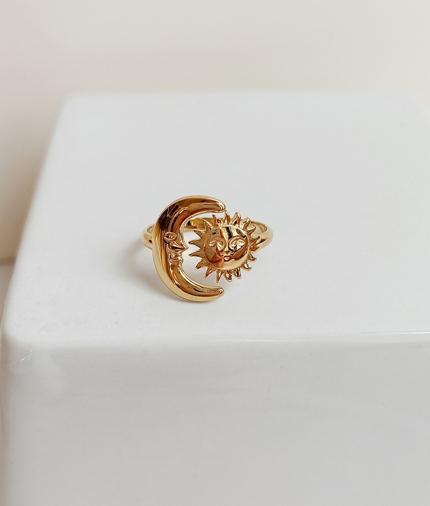 Anillo Sol y Luna (Dorado)