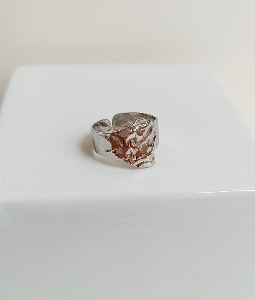 Anillo Gallery Textura (Plateado)