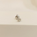 Pendiente Flor Petalitos Plateado