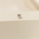 Pendiente Mini Triple Estrella Plateado