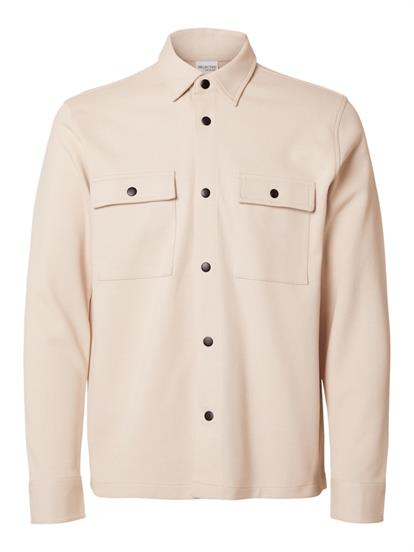 Sobrecamisa Jackie Sweat Jacket Noos Beige - Selected Homme