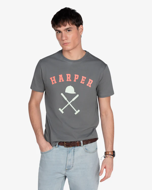 Camiseta New England Gray Anthracite - Harper &amp; Neyer