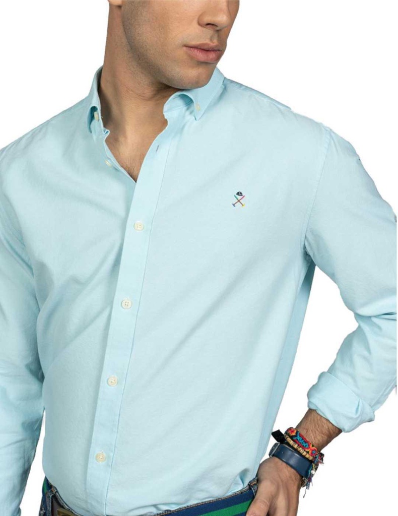 Camisa Oxford Color Turquoise - Harper &amp; Neyer