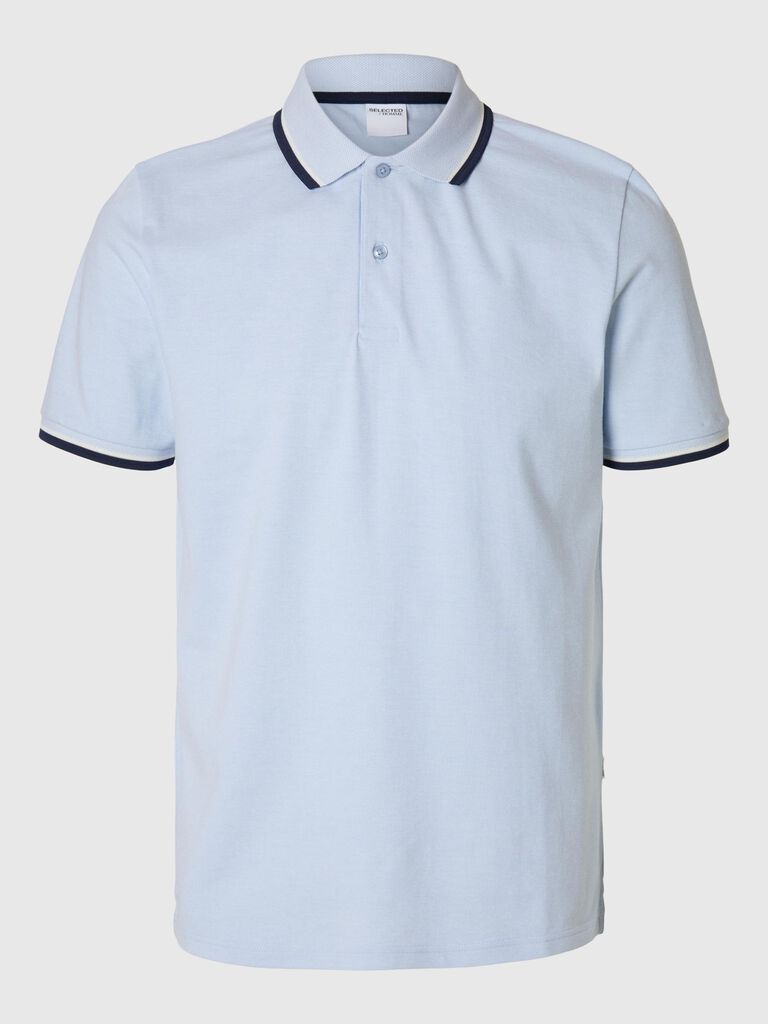 Slhslim-Atlas Sport SS Polo Cashmere Blue - Selected