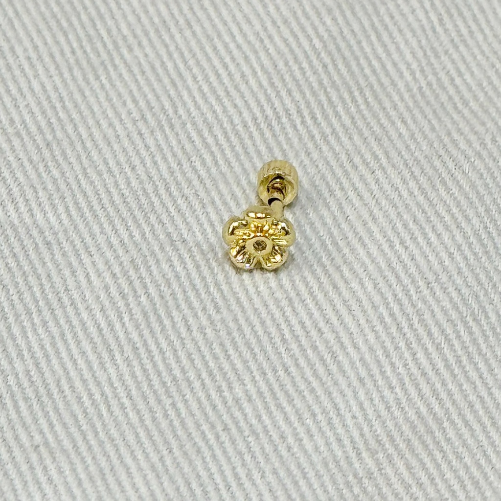Pendiente Flor Circonita Dorado
