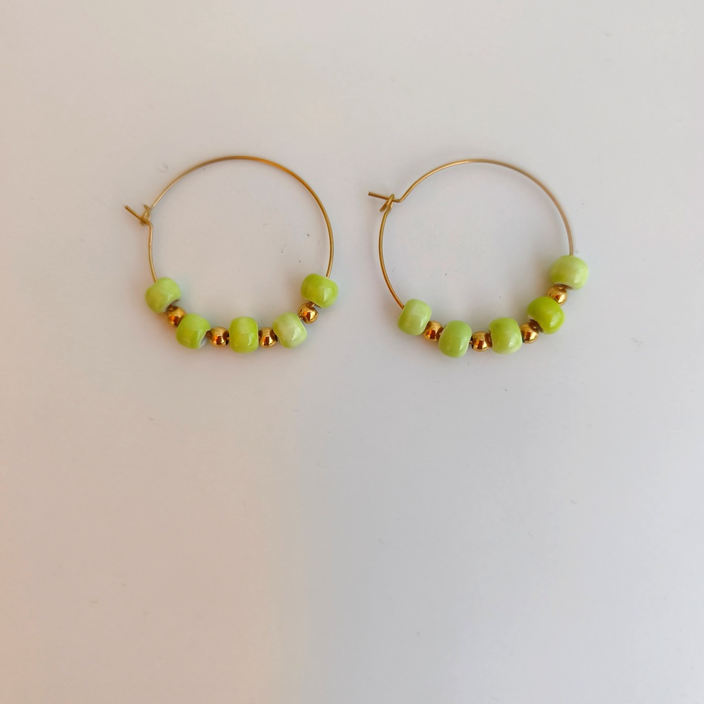 Pendientes Cerámica Apple (Dorado)