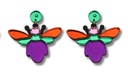 Pendientes Metacrilato Bicho Morado
