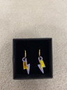 Pendientes Metacrilato Rayo Aro Doble Color