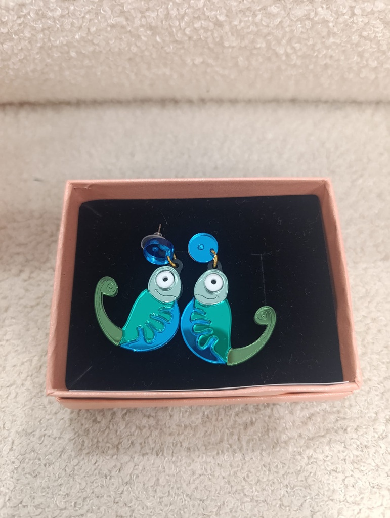 Pendientes Metacrilato Camaleón