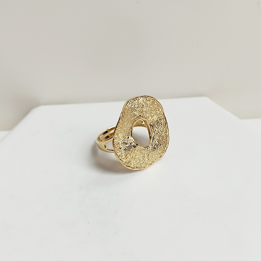 Anillo Texture Opendot (Dorado)