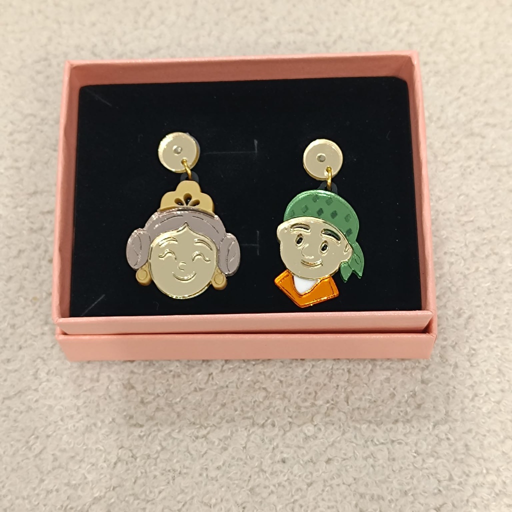 Pendientes Metacrilato Fallera Peinetas y Fallero Pañuelo