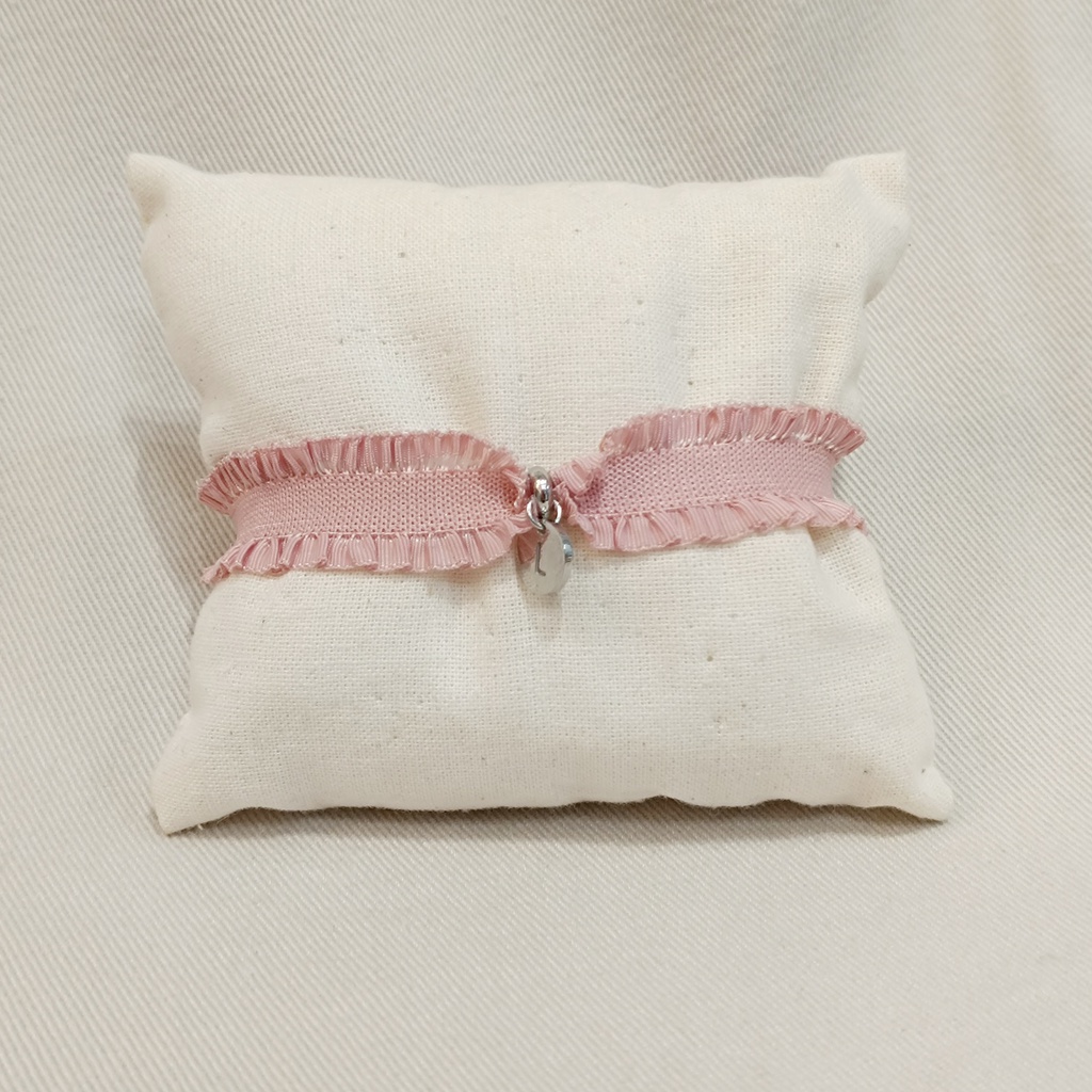 Pulsera Cinta Volante Elástica con Inicial Chapita