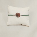 Pulsera Cordón Medalla Grabable Plateado (+ COLORES)