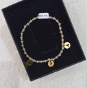 Pulsera Cuentas + Inicial/es Chapita