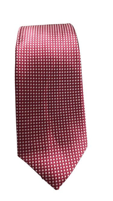 Corbata Roja Con Cuadrados Blancos - Stroget