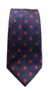 Corbata Azul Oscuro Con Calaveras Rojas - Stroget