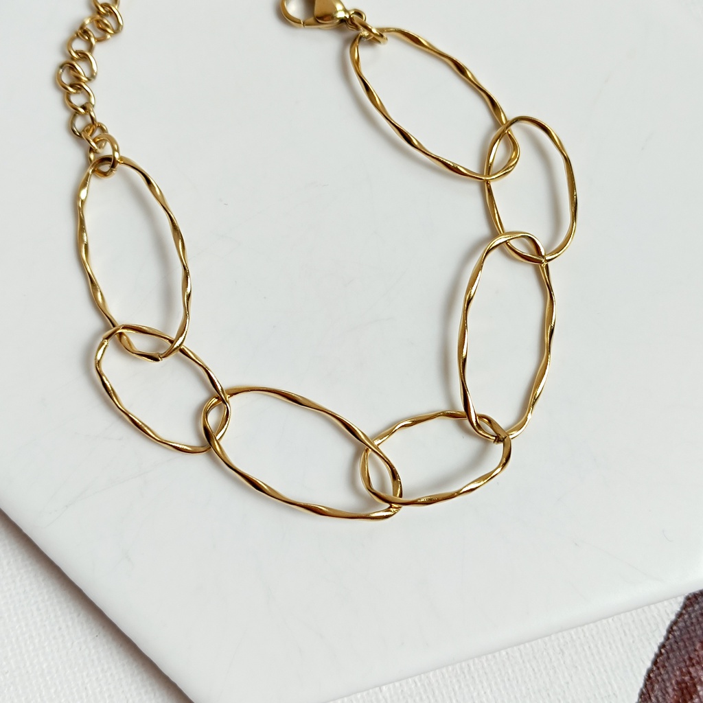 Pulsera Óvalos (Dorado)