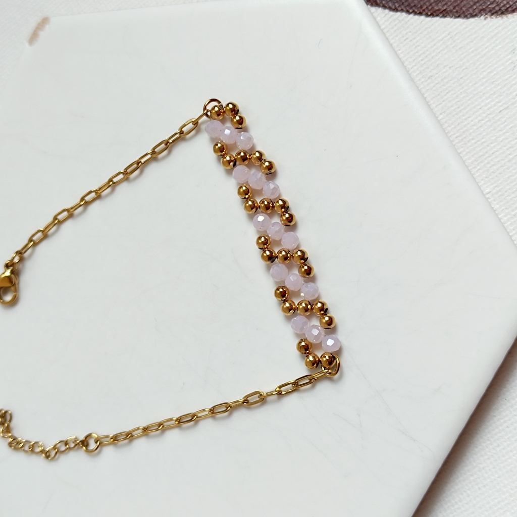 Pulsera Duna Rosa (Dorado)