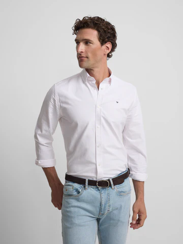 Camisa Sport Oxford Rayas Rosa - Silbon