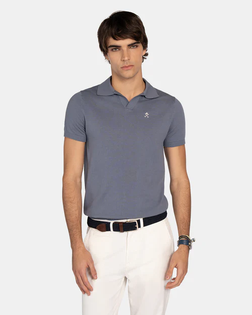 Polo Knit Blue Shadow - Harper &amp; Neyer