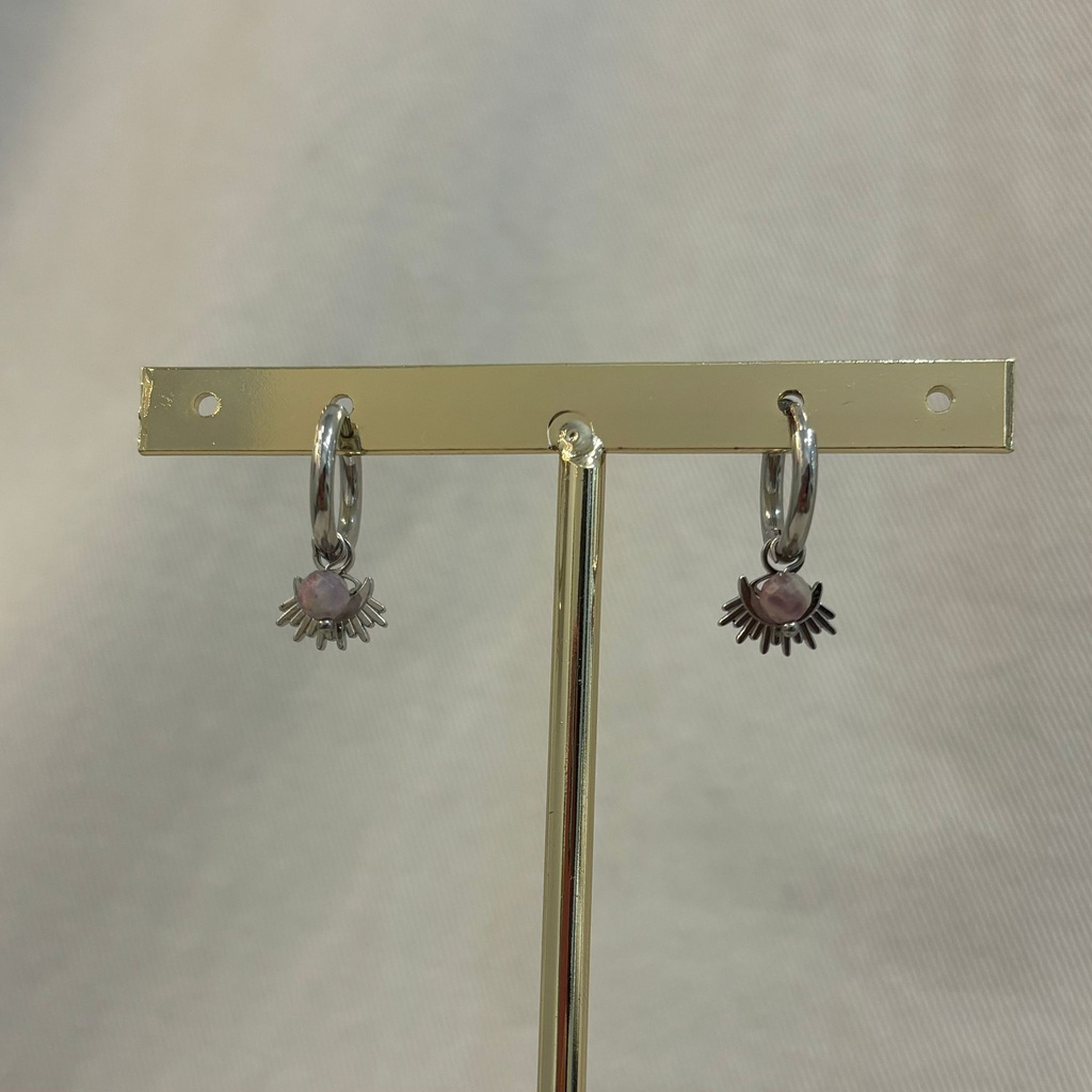 Arito Charm Ojo Con Piedra Plateado