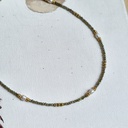 Collar Cadena de Piedras Verde Perlas