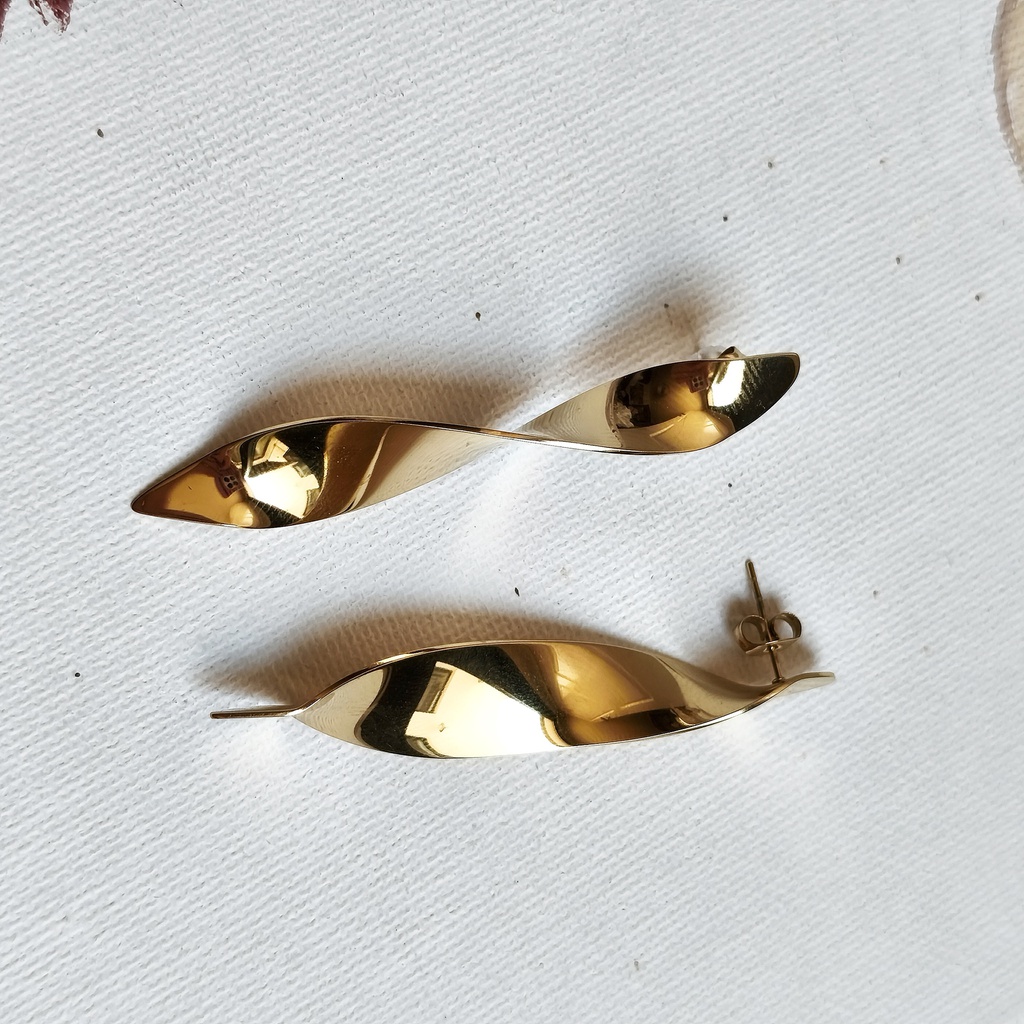 Pendientes Espiral Dorado