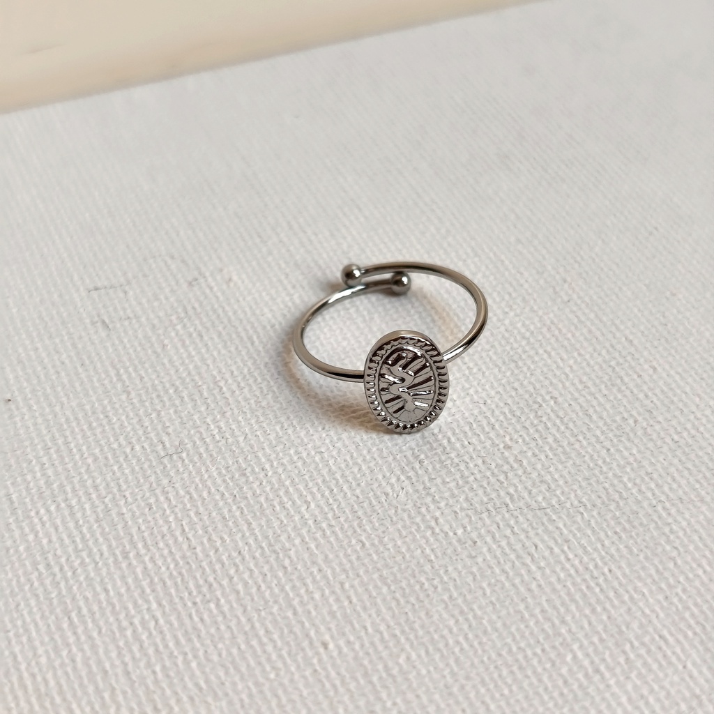 Anillo Chapita Plateado
