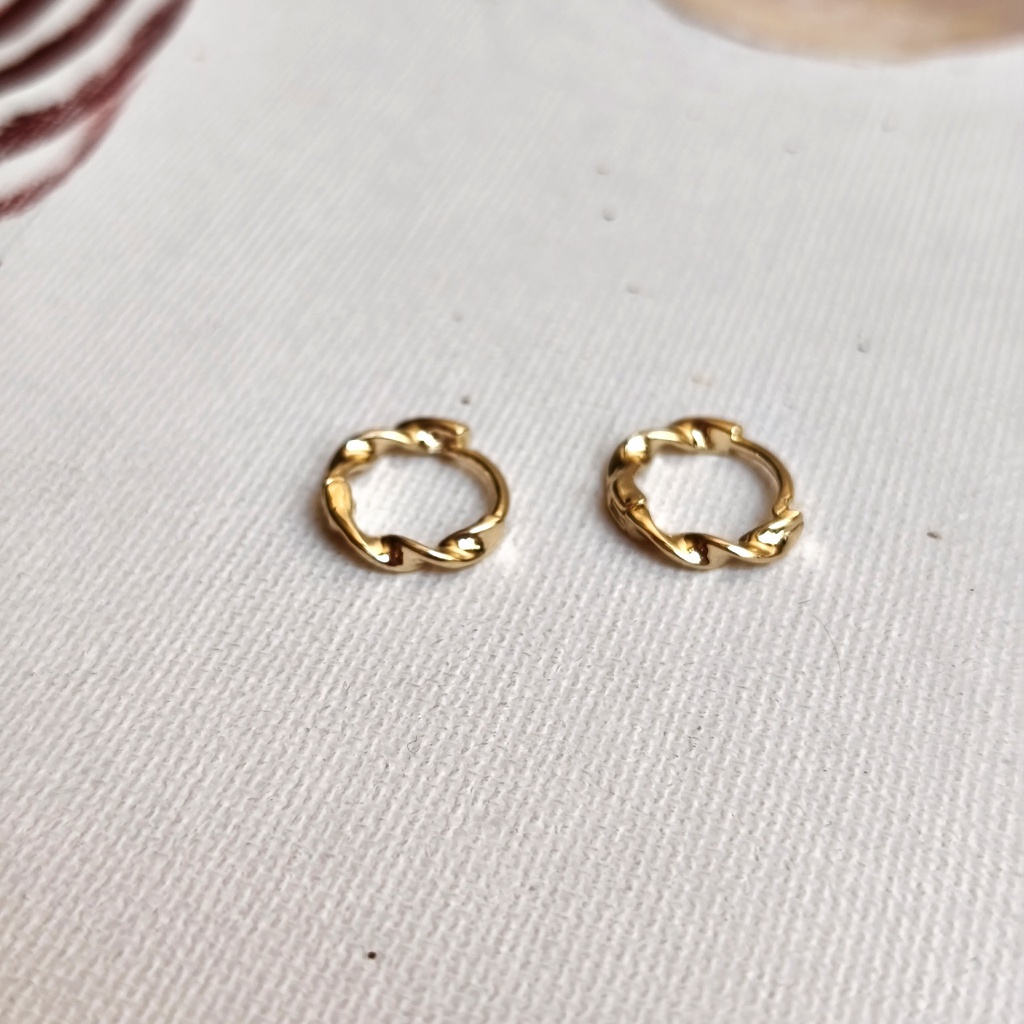 Aros Mini Espiral Dorado