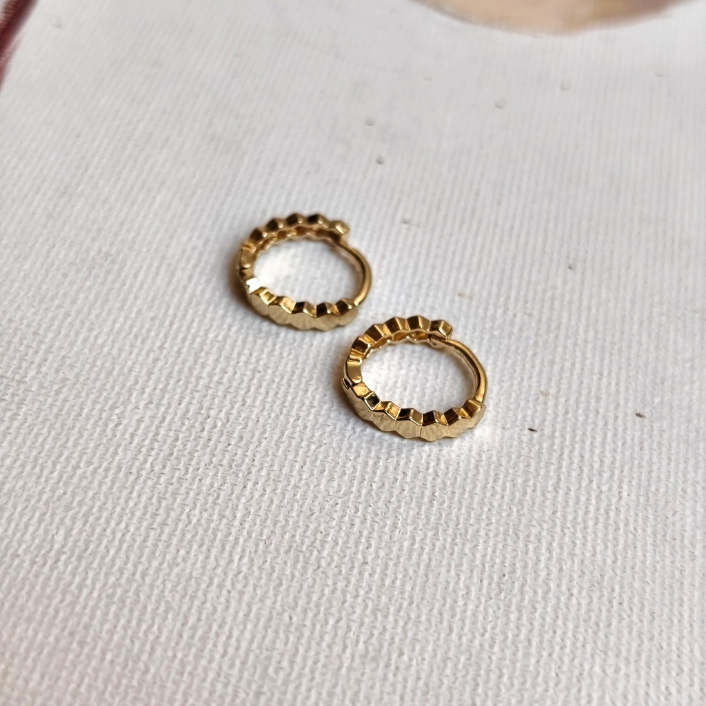 Aros Mini Hexágono Dorado