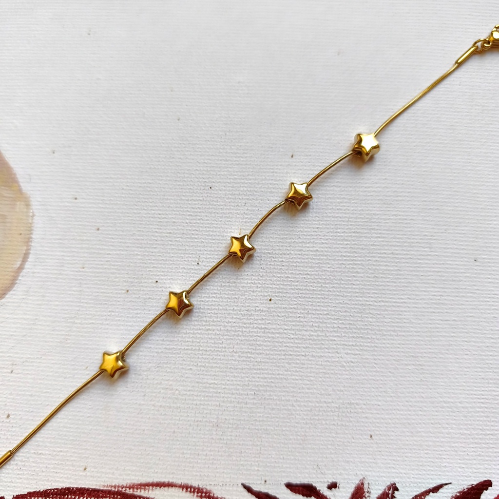 Pulsera Estrellas Dorado