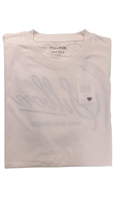 Camiseta Silbon Bordado Crema - Silbon