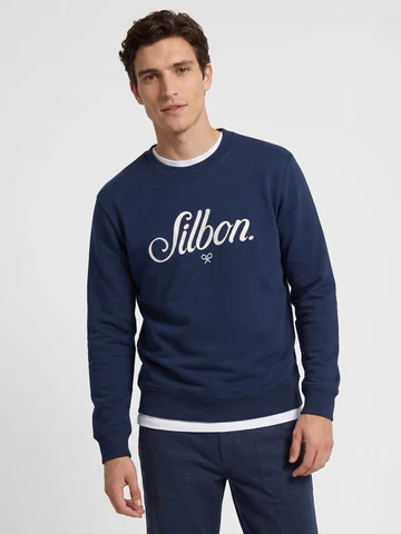 Sudadera Relaxed Fit Silbon Bordado Azul Marino - Silbon