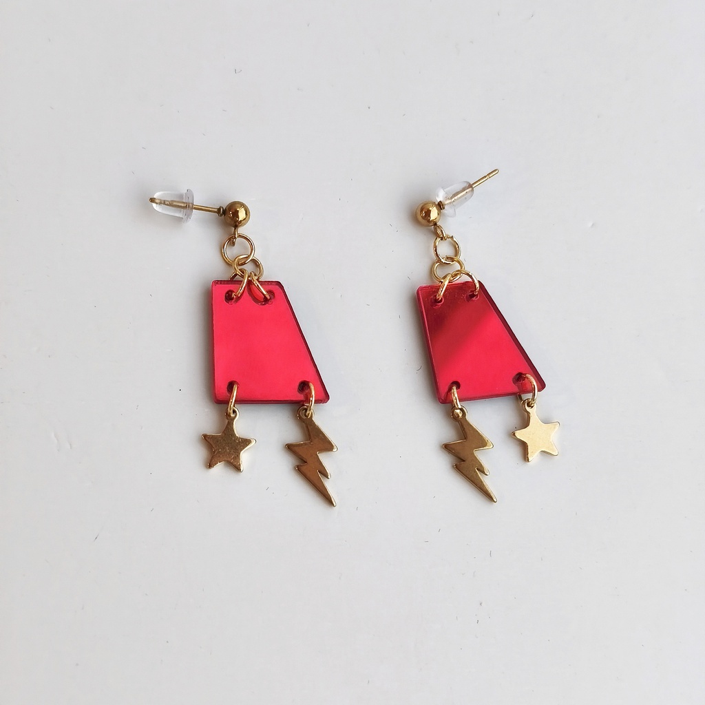 Pendientes Metacrilato Abstract Estrella Rayo