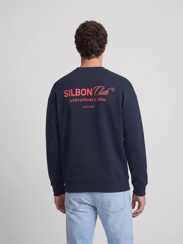Sudadera Relaxed Fit Silbon Club Azul Marino - Silbon
