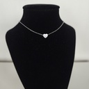 Collar Corazón Intercalado (Plateado)