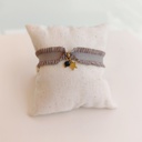 Pulsera Cinta Volante Gris Estrella (Dorado)