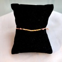 Pulsera Macramé Piedras Salmón (Dorado)