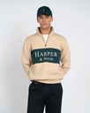 Sudadera Half Zipper Maryland Golden Sand - Harper &amp; Neyer